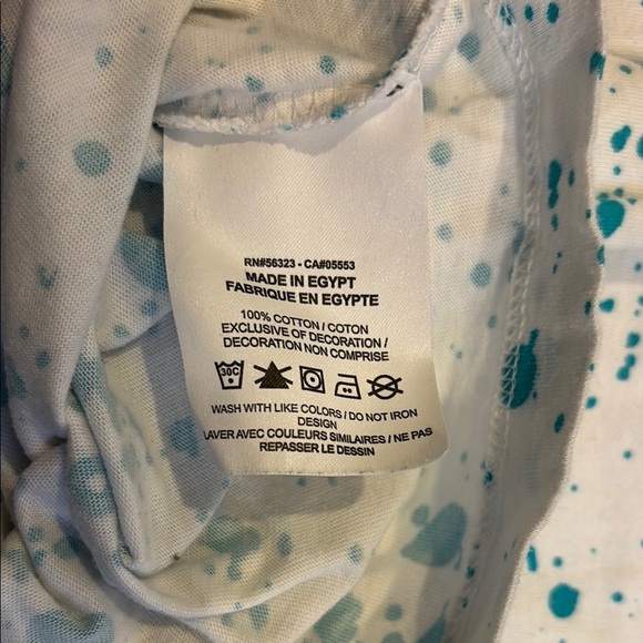 Nike Boys White and Blue Short Sleeve Tee with Splatter Design Size M - Picture 4 of 4